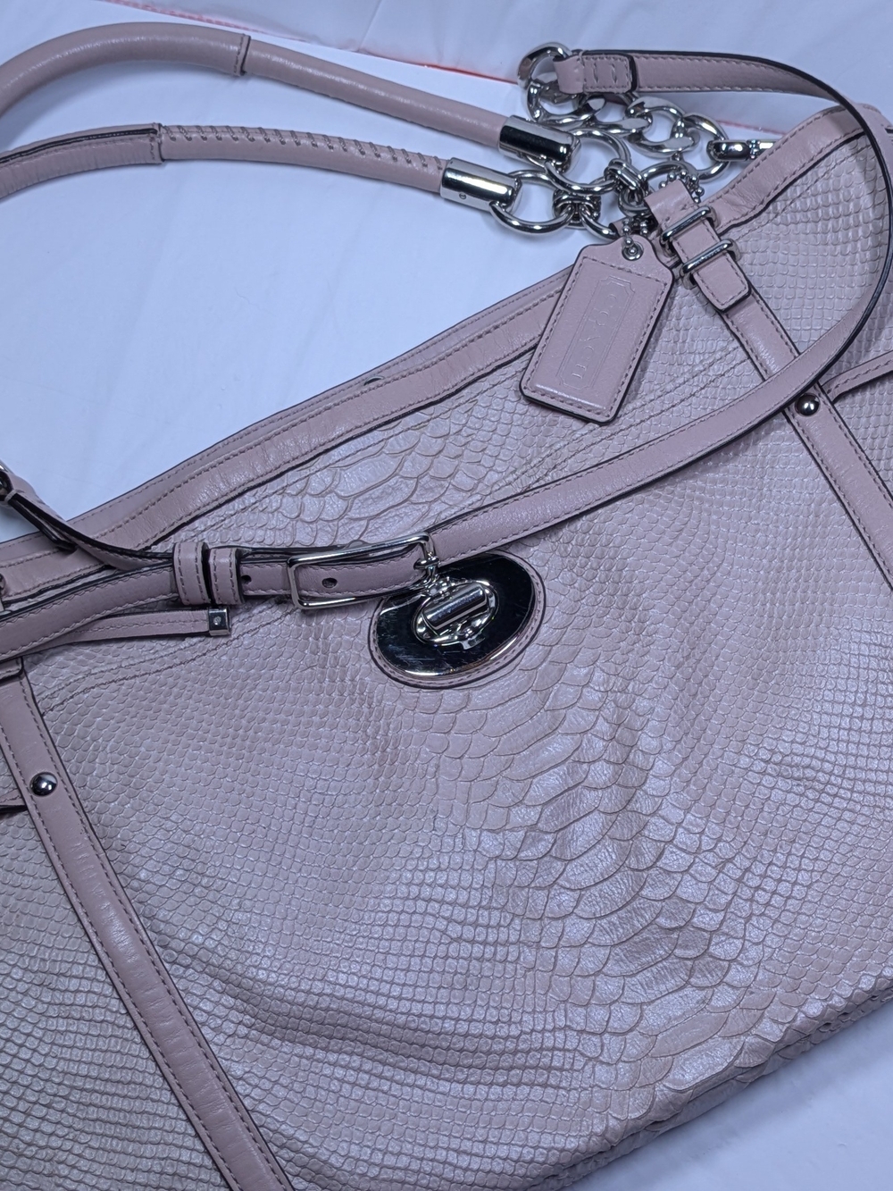 Coach Audrey Blush Pink Leather Tote Bag